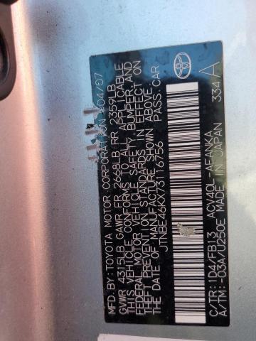 Aukcja sprzedaży 2007 Toyota Camry Ce, vin: JTNBE46KX73116756, numer aukcji: 42971304