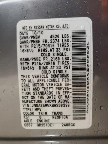Aukcja sprzedaży 2011 Nissan Rogue S, vin: JN8AS5MVXBW269399, numer aukcji: 43525934