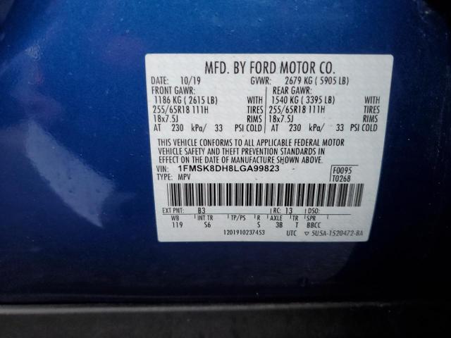Aukcja sprzedaży 2020 Ford Explorer Xlt, vin: 1FMSK8DH8LGA99823, numer aukcji: 43787724