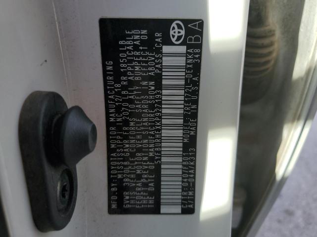 Auction sale of the 2019 Toyota Corolla L, vin: 5YFBURHEXKP927193, lot number: 39287384