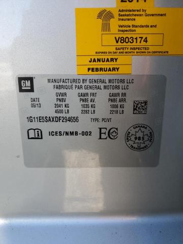 43448414 :رقم المزاد ، 1G11E5SAXDF294656 vin ، 2013 Chevrolet Malibu 2lt مزاد بيع