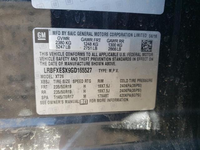 Aukcja sprzedaży 2016 Buick Envision Premium, vin: LRBFXESX9GD165527, numer aukcji: 44869804