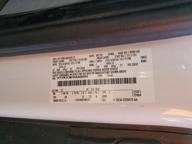 Aukcja sprzedaży 2019 Ford Transit T-, vin: 1FTYR1CM7KKA08505, numer aukcji: 41119394