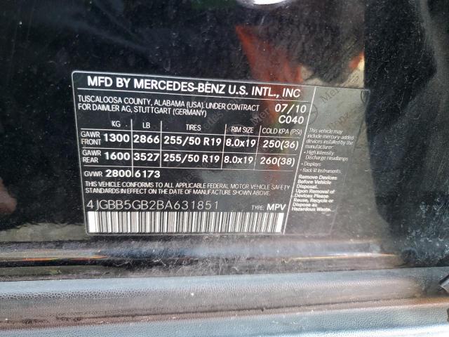 2011 Mercedes-benz Ml 350 მანქანა იყიდება აუქციონზე, vin: 4JGBB5GB2BA631851, აუქციონის ნომერი: 42925234