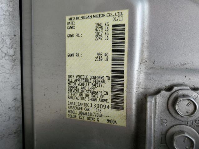 Aukcja sprzedaży 2011 Nissan Altima Base, vin: 1N4AL2AP1BC139094, numer aukcji: 42837014