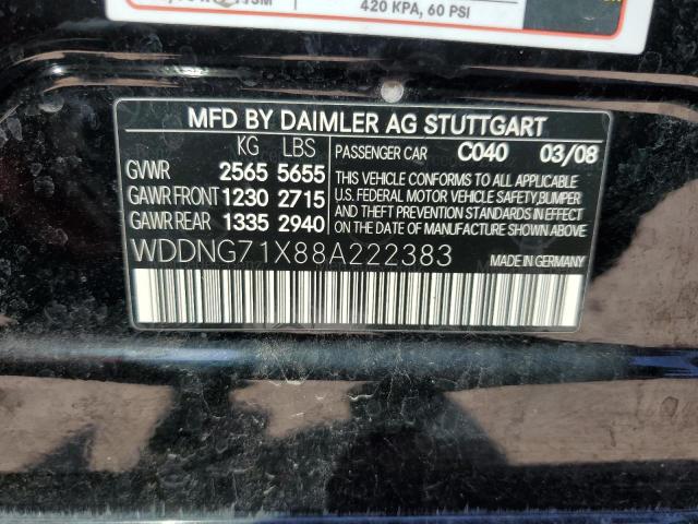 Aukcja sprzedaży 2008 Mercedes-benz S 550, vin: WDDNG71X88A222383, numer aukcji: 43886904