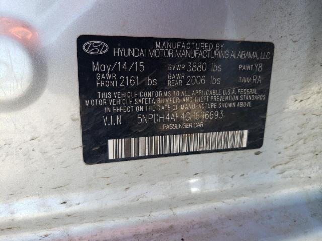 44234204 :رقم المزاد ، 5NPDH4AE4GH696693 vin ، 2016 Hyundai Elantra Se مزاد بيع