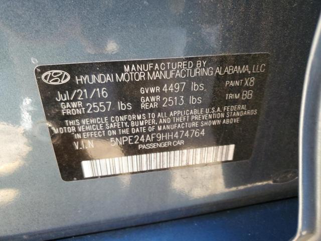 2017 Hyundai Sonata Se მანქანა იყიდება აუქციონზე, vin: 5NPE24AF9HH474764, აუქციონის ნომერი: 40750774