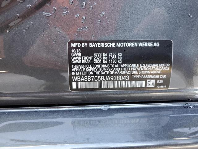Aukcja sprzedaży 2018 Bmw 340 Xi, vin: WBA8B7C58JA938043, numer aukcji: 44781744