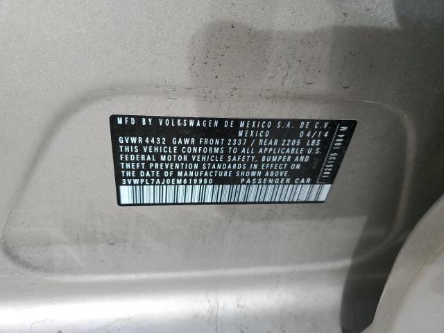 Продаж на аукціоні авто 2014 Volkswagen Jetta, vin: 3VWPL7AJ0EM619950, номер лоту: 43229354