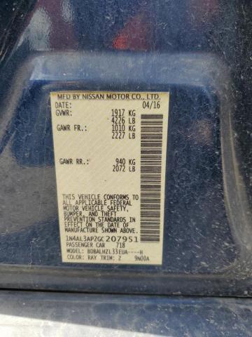 Продаж на аукціоні авто 2016 Nissan Altima 2.5, vin: 1N4AL3AP2GC207951, номер лоту: 42328634