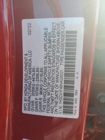 Продажа на аукционе авто 2022 Honda Accord Sport Se, vin: 1HGCV1F49NA029031, номер лота: 42863604