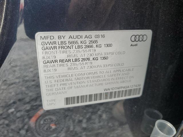 43441684 :رقم المزاد ، WA1D7AFP4GA127436 vin ، 2016 Audi Q5 Premium Plus S-line مزاد بيع