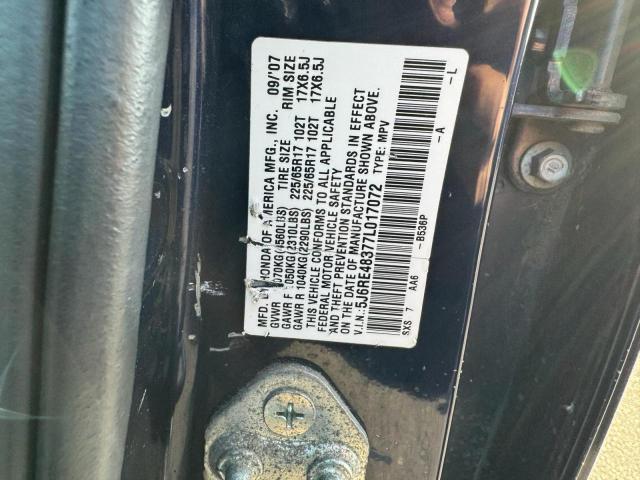 44864864 :رقم المزاد ، 5J6RE48377L017072 vin ، 2007 Honda Cr-v Lx مزاد بيع