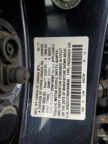 Aukcja sprzedaży 2017 Honda Civic, vin: 2HGFC1F3XHH648690, numer aukcji: 44413224