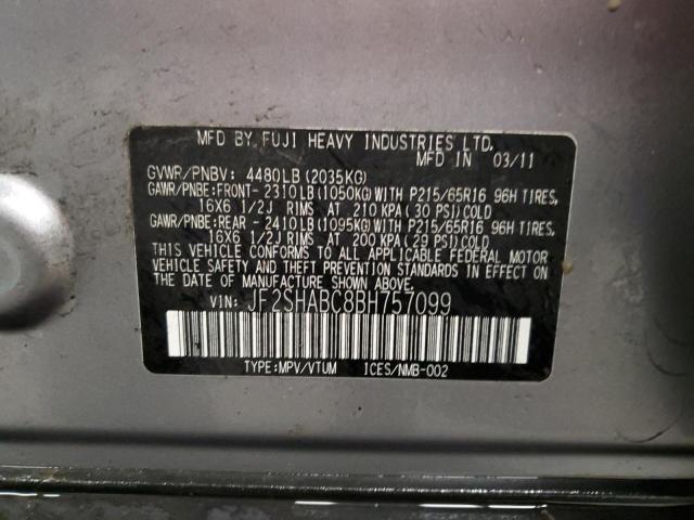 Aukcja sprzedaży 2011 Subaru Forester, vin: JF2SHABC8BH757099, numer aukcji: 41095634