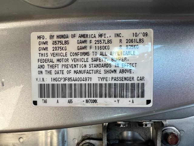 43642774 :رقم المزاد ، 1HGCP3F85AA004971 vin ، 2010 Honda Accord Exl مزاد بيع
