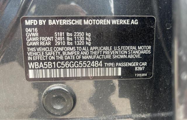 Aukcja sprzedaży 2016 Bmw 535 I, vin: WBA5B1C56GG552484, numer aukcji: 44525594