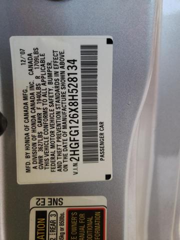 Aukcja sprzedaży 2008 Honda Civic Lx, vin: 2HGFG126X8H528134, numer aukcji: 44138644