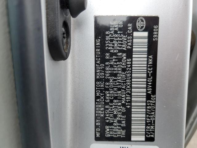 44122954 :رقم المزاد ، 4T1BF3EK8BU652486 vin ، 2011 Toyota Camry Base مزاد بيع