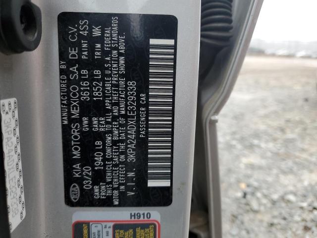 42442584 :رقم المزاد ، 3KPA24ADXLE329338 vin ، 2020 Kia Rio Lx مزاد بيع