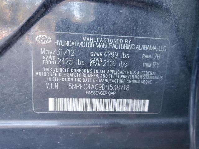 Aukcja sprzedaży 2013 Hyundai Sonata Se, vin: 5NPEC4AC9DH538718, numer aukcji: 43727804