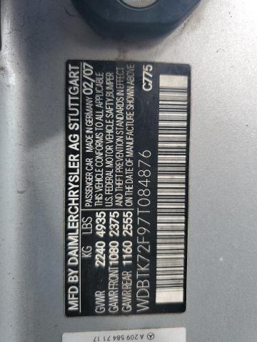 Продаж на аукціоні авто 2007 Mercedes-benz Clk 550, vin: WDBTK72F97T084876, номер лоту: 43255684