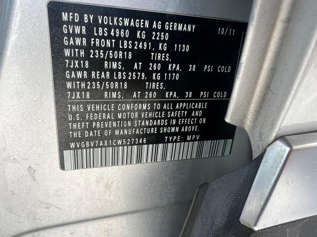 Aukcja sprzedaży 2012 Volkswagen Tiguan S, vin: WVGBV7AX1CW527346, numer aukcji: 44422834