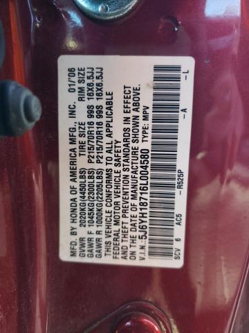 Продаж на аукціоні авто 2006 Honda Element Ex, vin: 5J6YH18716L004580, номер лоту: 43986444