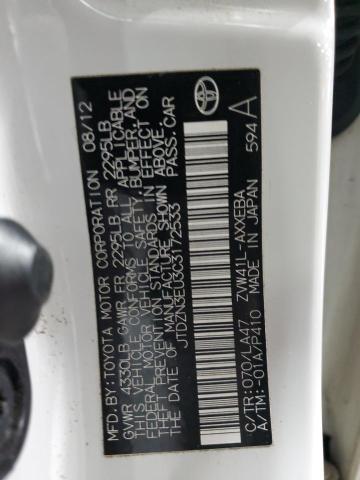 2012 Toyota Prius V მანქანა იყიდება აუქციონზე, vin: JTDZN3EU3C3172533, აუქციონის ნომერი: 43838354