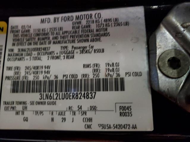 41731984 :رقم المزاد ، 3LN6L2LU0ER824837 vin ، 2014 Lincoln Mkz Hybrid مزاد بيع
