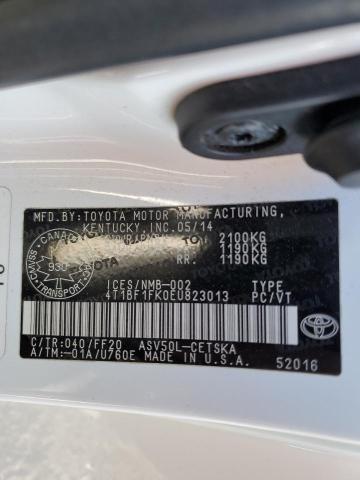 2014 Toyota Camry L მანქანა იყიდება აუქციონზე, vin: 4T1BF1FK0EU823013, აუქციონის ნომერი: 43554674