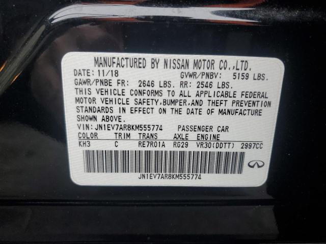42565354 :رقم المزاد ، JN1EV7AR8KM555774 vin ، 2019 Infiniti Q50 Luxe مزاد بيع