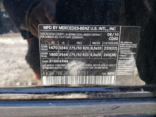 Продажа на аукционе авто 2011 Mercedes-benz Gl 450 4matic, vin: 4JGBF7BE2BA645251, номер лота: 41407324