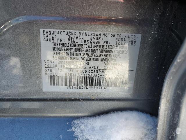 Продаж на аукціоні авто 2021 Nissan Sentra Sr, vin: 3N1AB8DV6MY303138, номер лоту: 43257334