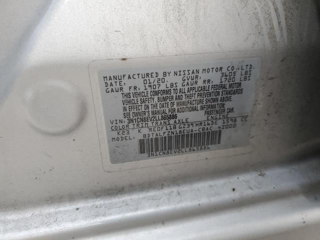Aukcja sprzedaży 2020 Nissan Versa Sv, vin: 3N1CN8EV2LL865886, numer aukcji: 45026934