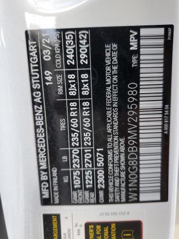 Aukcja sprzedaży 2021 Mercedes-benz Glc 300, vin: W1N0G8DB9MV295980, numer aukcji: 44851294