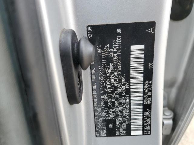 Aukcja sprzedaży 2010 Toyota Highlander Se, vin: 5TDJK3EH3AS009921, numer aukcji: 43811924