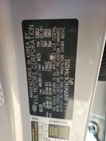 2020 Kia Sportage Lx მანქანა იყიდება აუქციონზე, vin: KNDPM3AC4L7643251, აუქციონის ნომერი: 43700124
