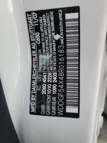 42922954 :رقم المزاد ، WDDGF54X48R016183 vin ، 2008 Mercedes-benz C 300 مزاد بيع