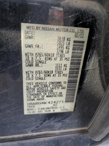 Продажа на аукционе авто 2011 Nissan Frontier S, vin: 1N6AD0EV4BC424275, номер лота: 43650064