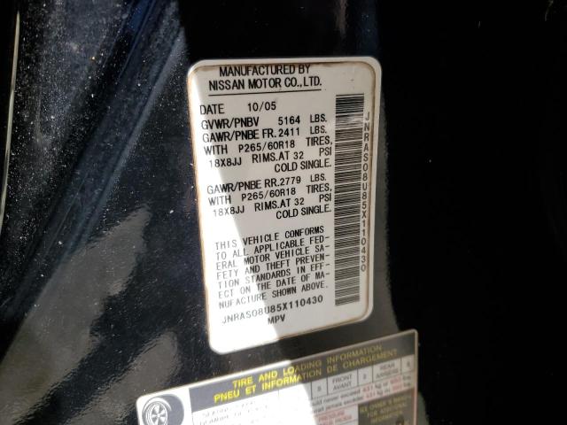 43570854 :رقم المزاد ، JNRAS08U85X110430 vin ، 2005 Infiniti Fx35 مزاد بيع