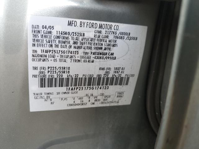 Aukcja sprzedaży 2005 Ford Five Hundred Limited, vin: 1FAFP25175G174123, numer aukcji: 43525604