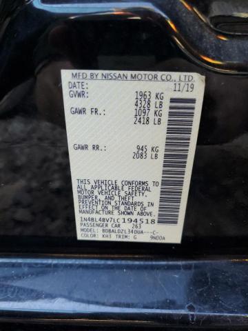Продажа на аукционе авто 2020 Nissan Altima S, vin: 1N4BL4BV7LC194518, номер лота: 43925224