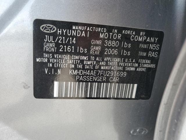 44613974 :رقم المزاد ، KMHDH4AE7FU291699 vin ، 2015 Hyundai Elantra Se مزاد بيع