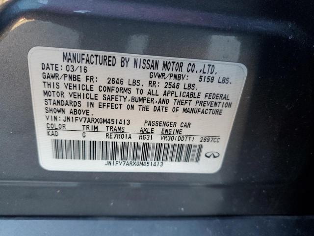 Aukcja sprzedaży 2016 Infiniti Q50 Red Sport 400, vin: JN1FV7ARXGM451413, numer aukcji: 41848644