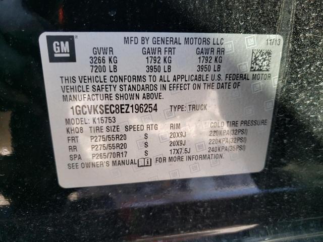 Продаж на аукціоні авто 2014 Chevrolet Silverado K1500 Ltz, vin: 1GCVKSEC8EZ196254, номер лоту: 43991224
