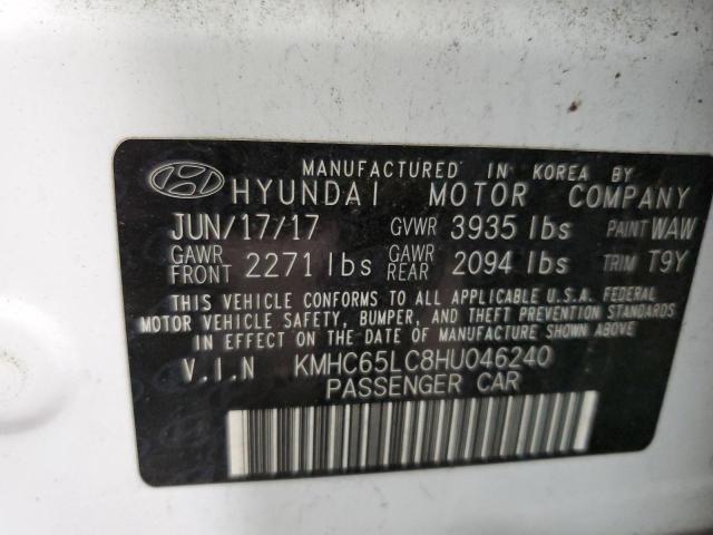 Aukcja sprzedaży 2017 Hyundai Ioniq Blue, vin: KMHC65LC8HU046240, numer aukcji: 44792634