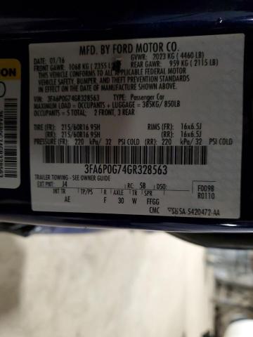 Aukcja sprzedaży 2016 Ford Fusion S, vin: 3FA6P0G74GR328563, numer aukcji: 43694944