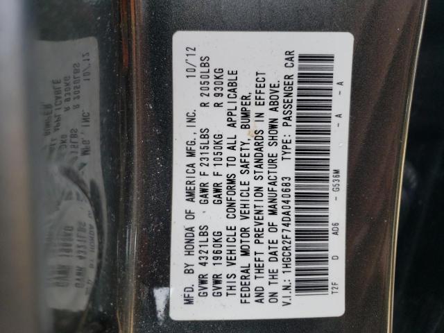 43290774 :رقم المزاد ، 1HGCR2F74DA040683 vin ، 2013 Honda Accord Ex مزاد بيع